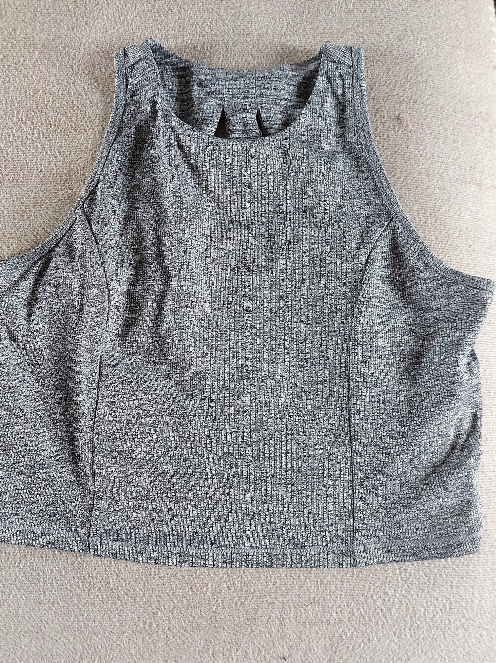 Althletic Gray Sleeveless  Crop Top